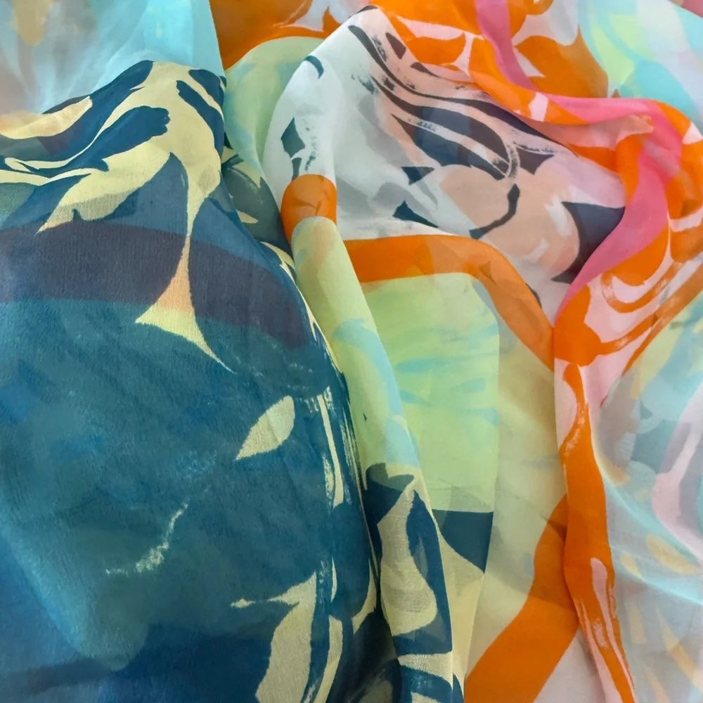 Diane Von Furstenberg Multicolor Abstract Scarf - Picture 8 of 8